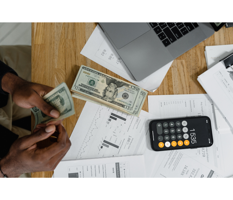 Person counting cash