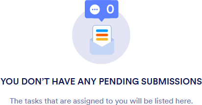 You don't have any pending submissions message