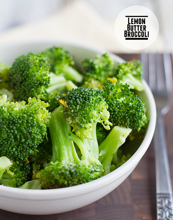 This is an image of brocolli in a bowl with a fork next to it. You can see the lemon zest on the cooked broccoli.